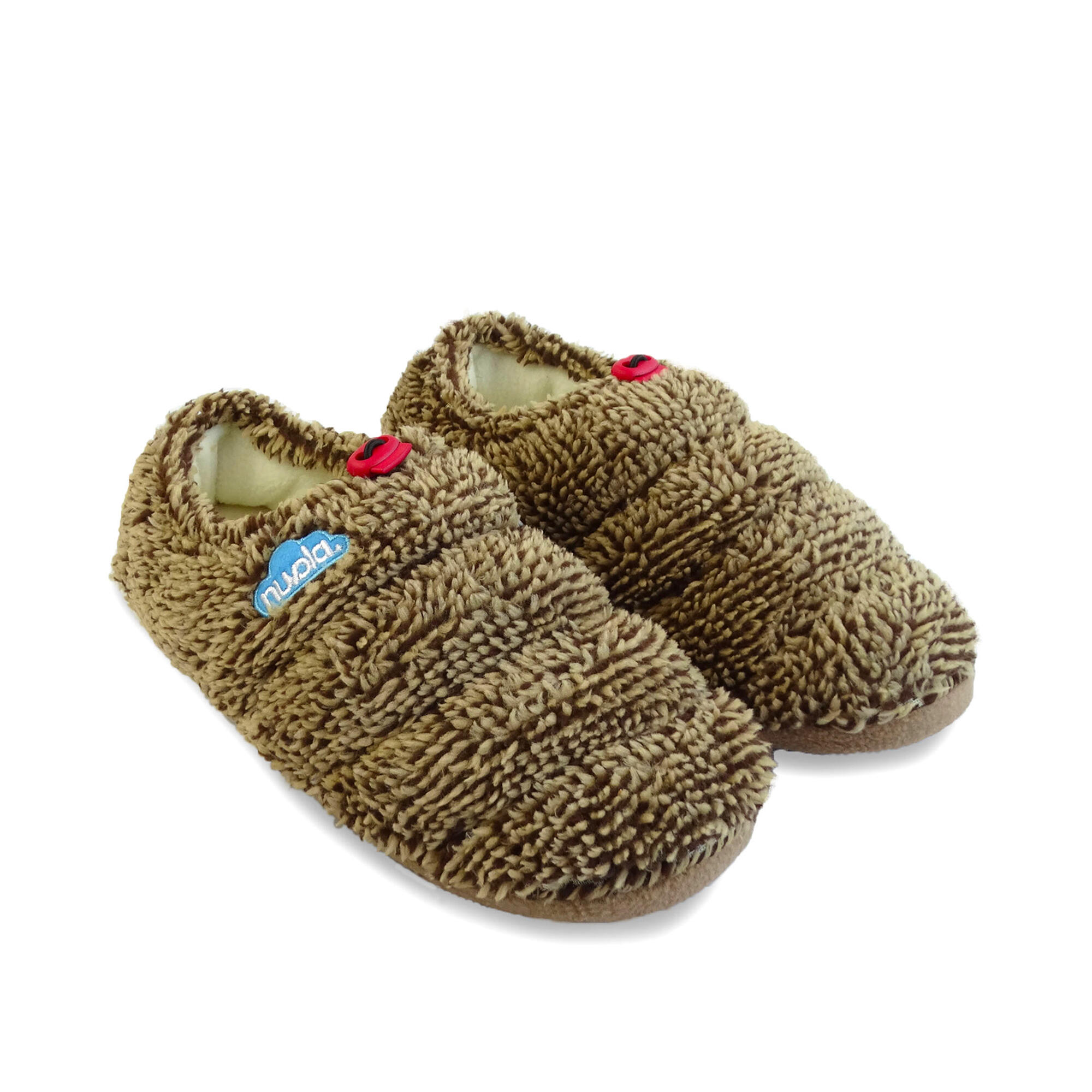 Chaussons unisex Nuvola de couleur marron avec semelle en gomme 2/6