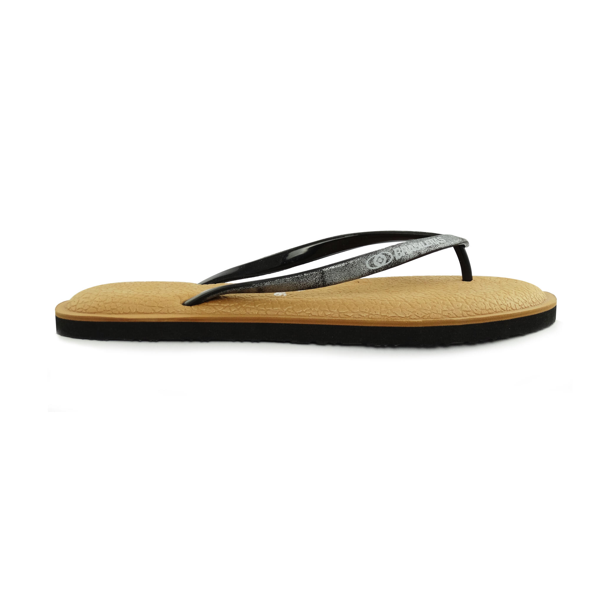 Tongs pour femme Brasileras de couleur marron avec semelle en gomme 2/3