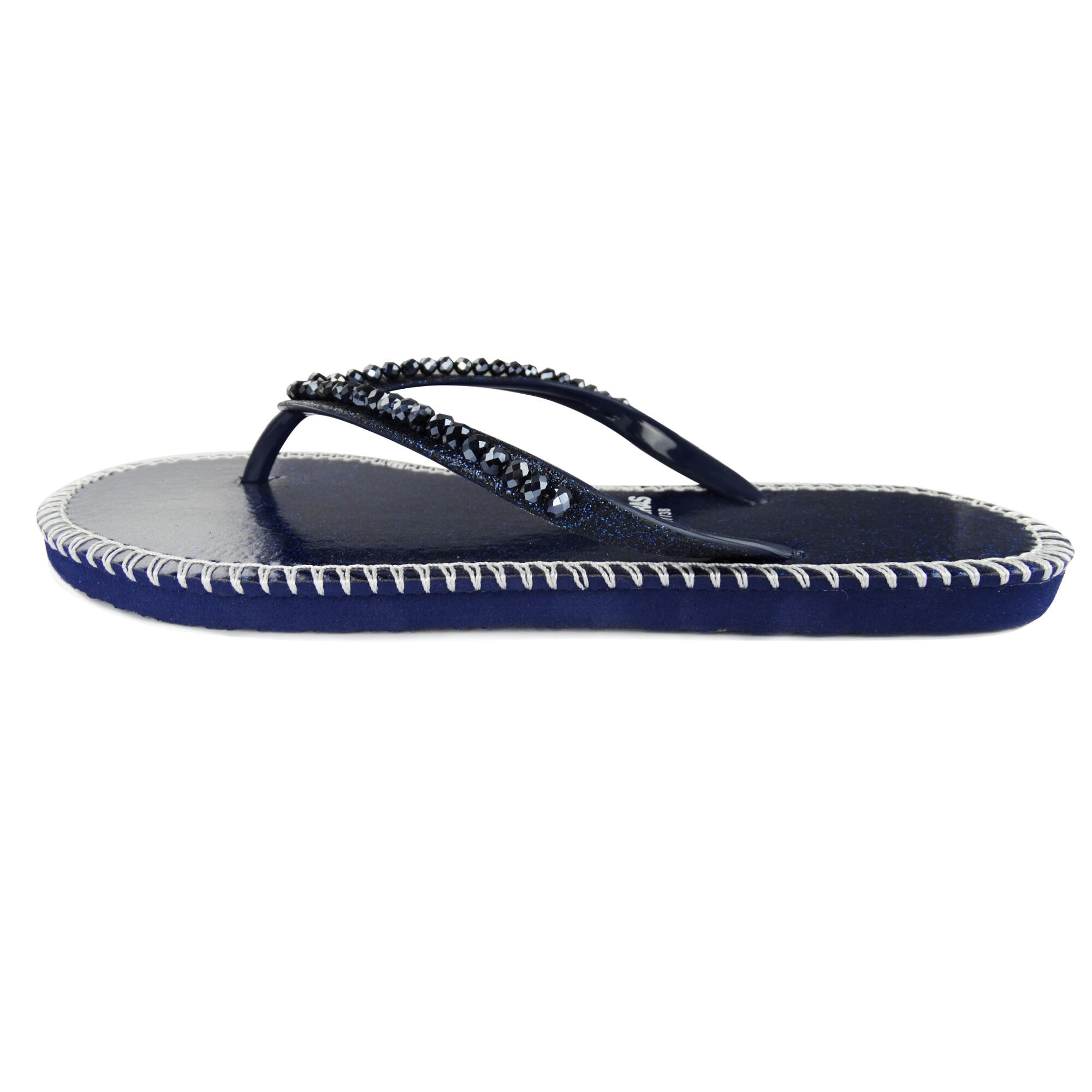 Tongs pour femme Brasileras de couleur bleu avec semelle en gomme 2/4