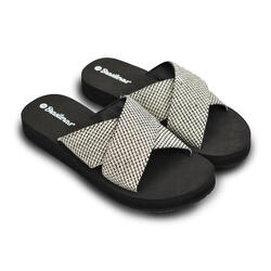 Sandales pour femme Brasileras de couleur noir avec semelle en gomme