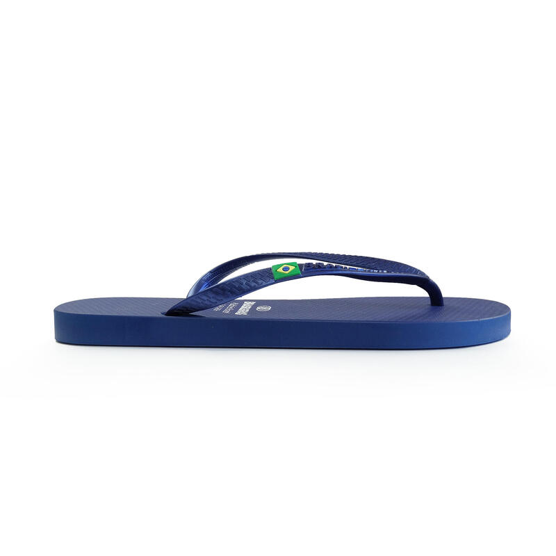 Strandslippers dames Brasileras blauwe rubberzolen