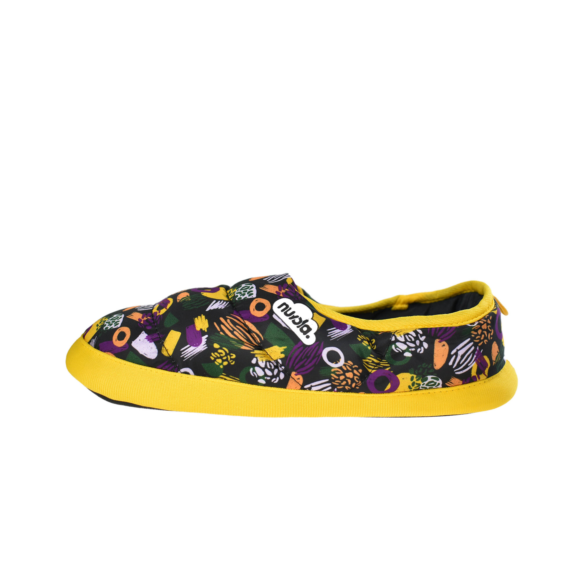 Chaussons unisex Nuvola de couleur jaune avec semelle en gomme 3/6