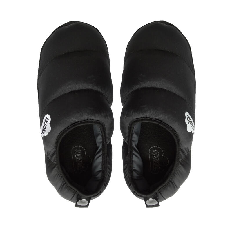 Nuvola unisex slippers in zwart met rubberen zool