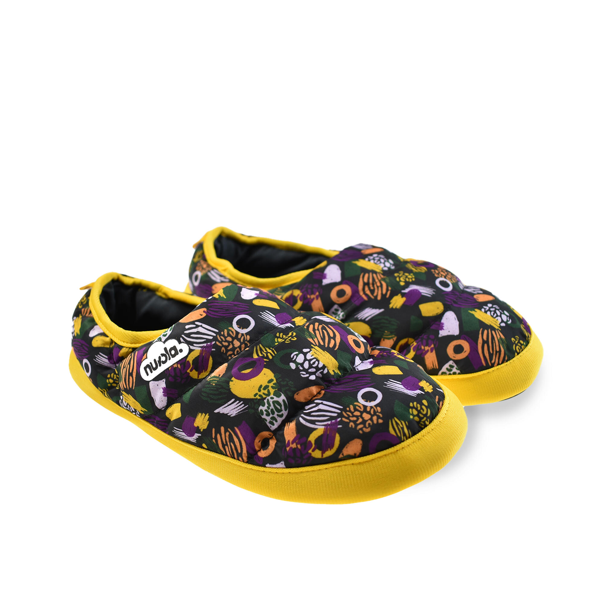 Chaussons unisex Nuvola de couleur jaune avec semelle en gomme 2/6