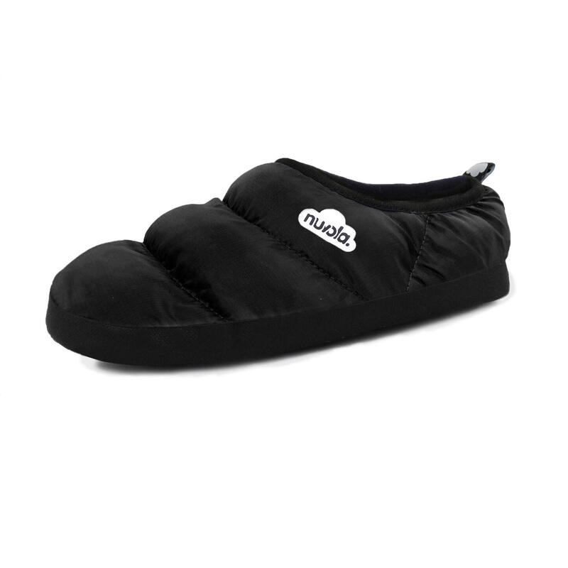 Nuvola unisex slippers in zwart met rubberen zool