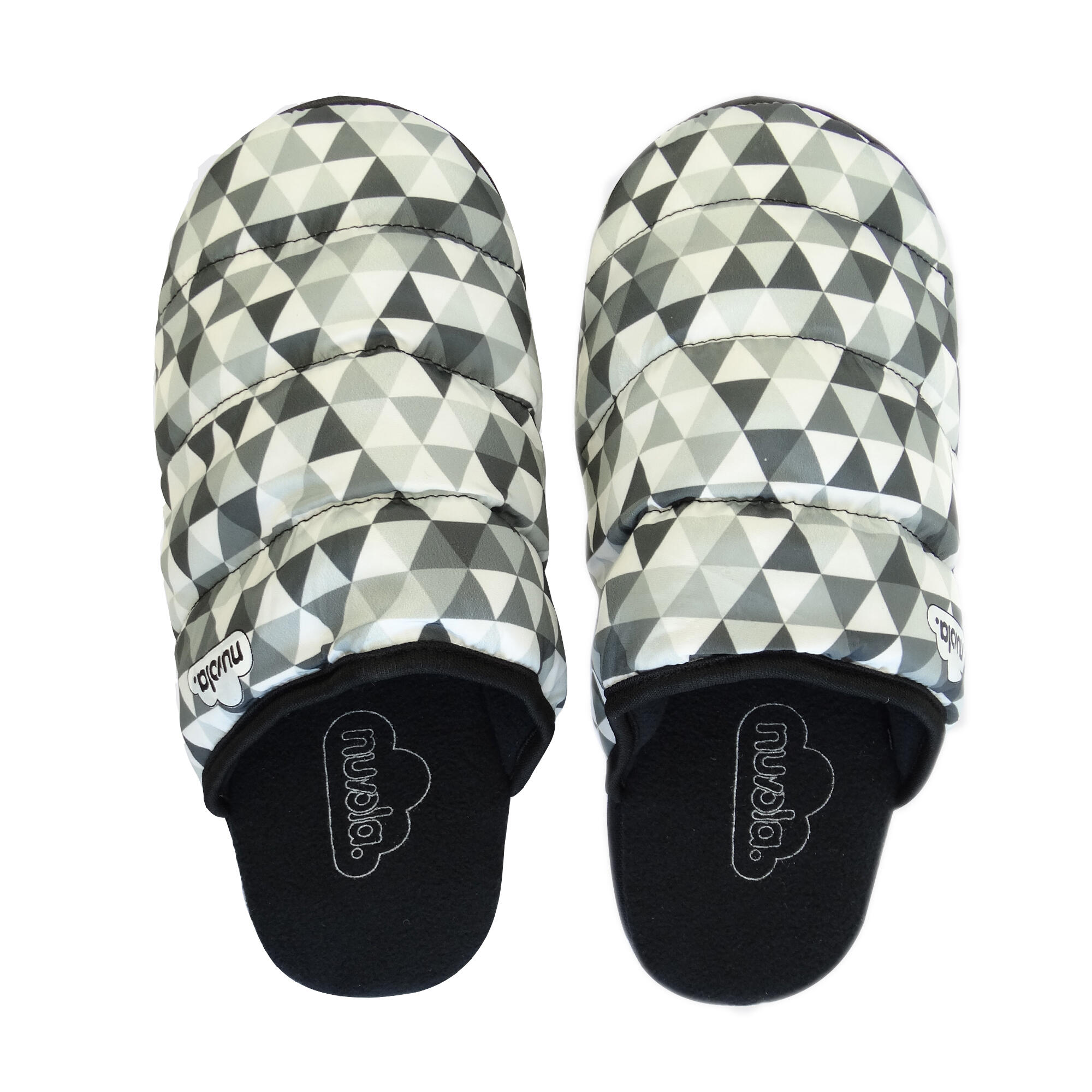 Pantuflas Nuvola Gris Acolchadas suela goma Antideslizante 3/4