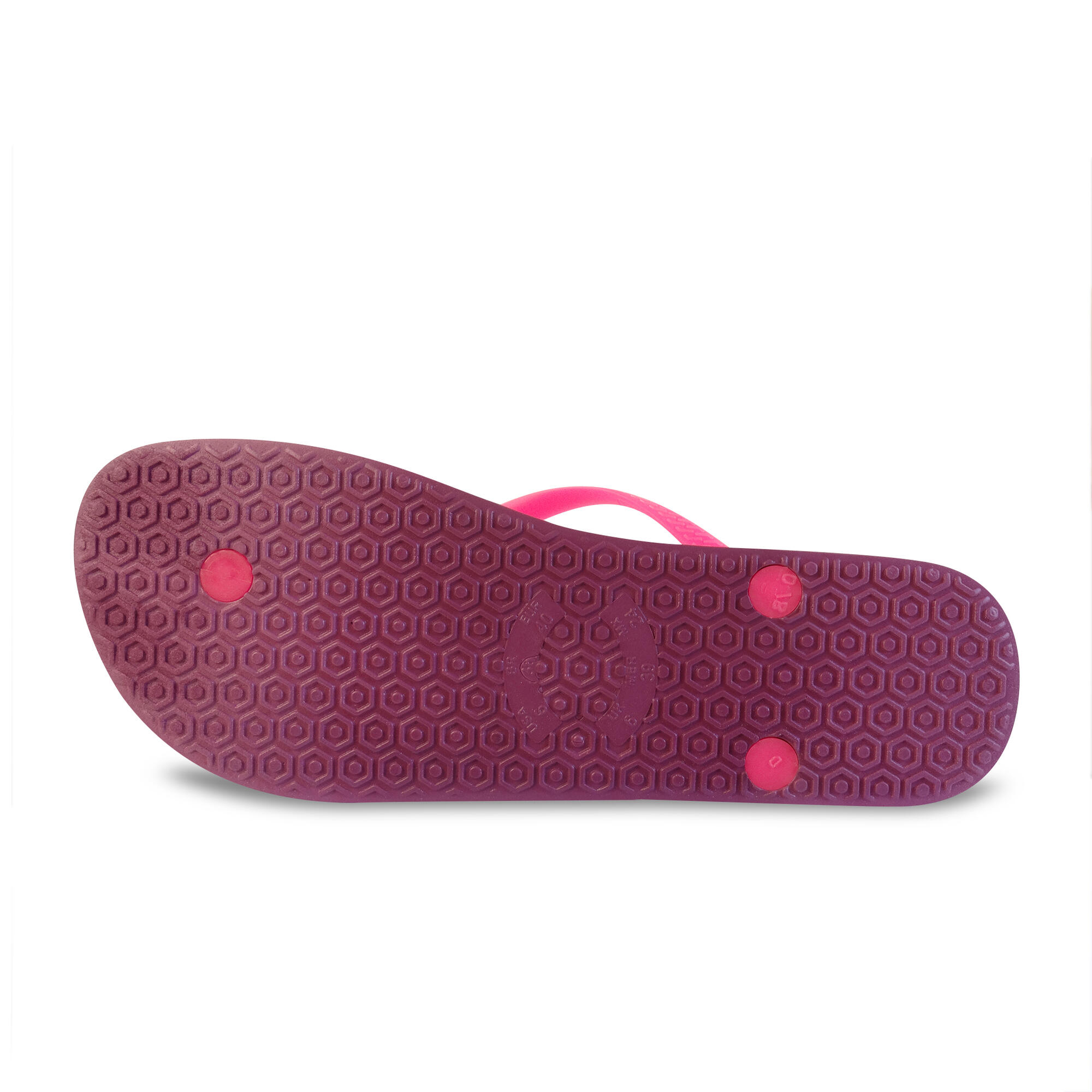 Brasileras dames teenslippers in fuchsia kleur met rubberen zool 4/4