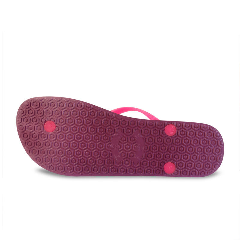 Tongs pour femmes Brasileras de couleur fushia avec semelle en gomme