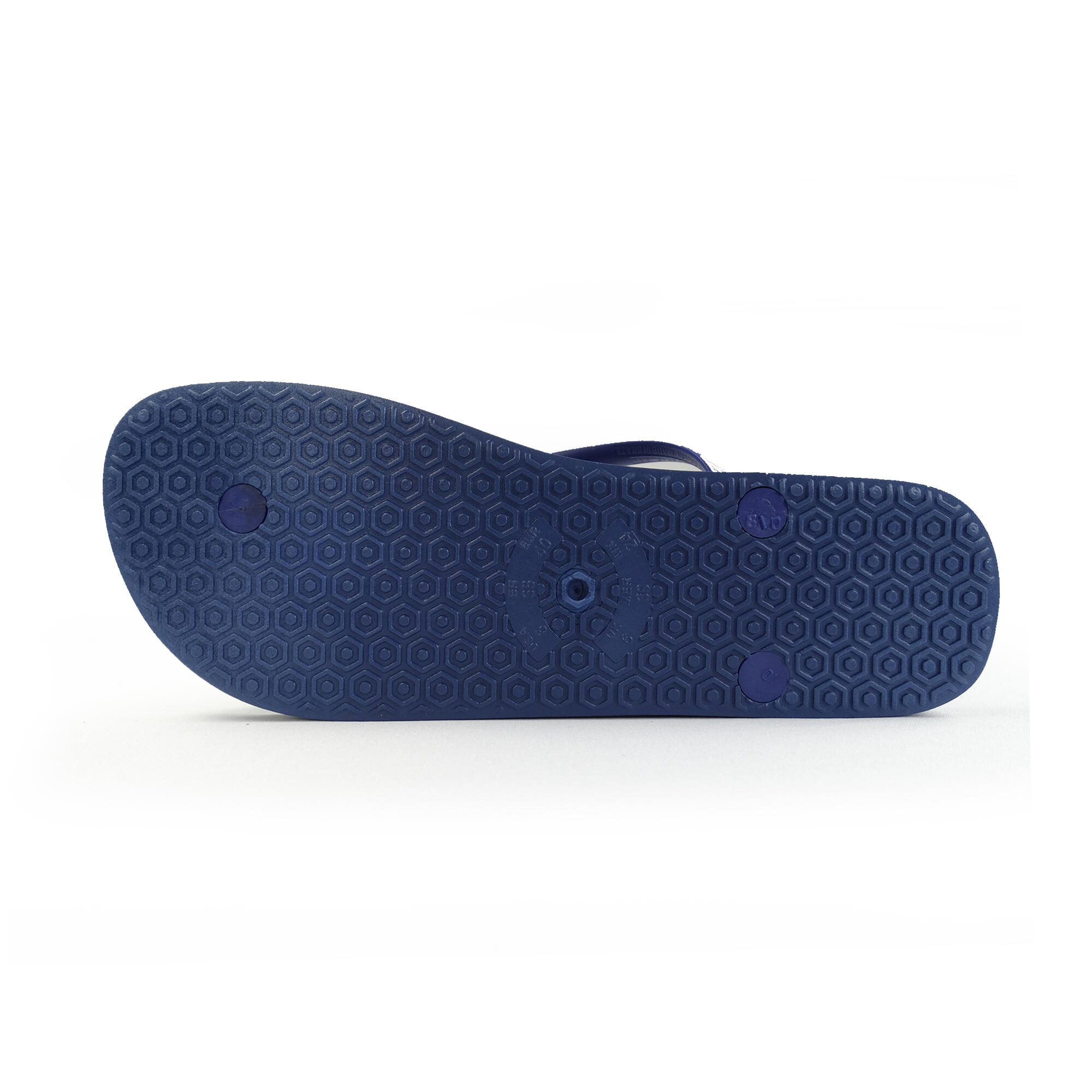 Blauwe strandslippers voor dames met rubberen zolen 5/5