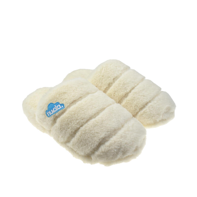 Nuvola unisex slippers in wit met rubberen zolen