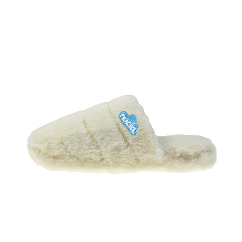 Nuvola unisex slippers in wit met rubberen zolen