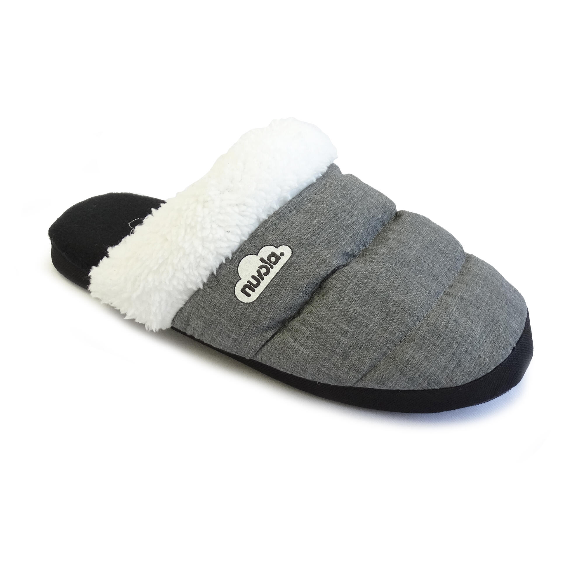 Nuvola graue Unisex-Pantoffeln mit Gummisohle 2/5