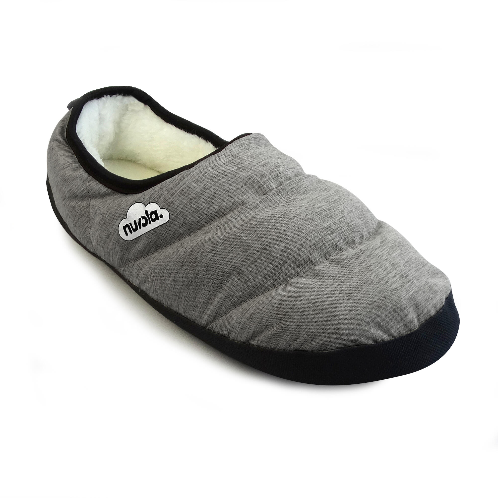 Nuvola grijze unisex slippers met rubberen zool 2/6
