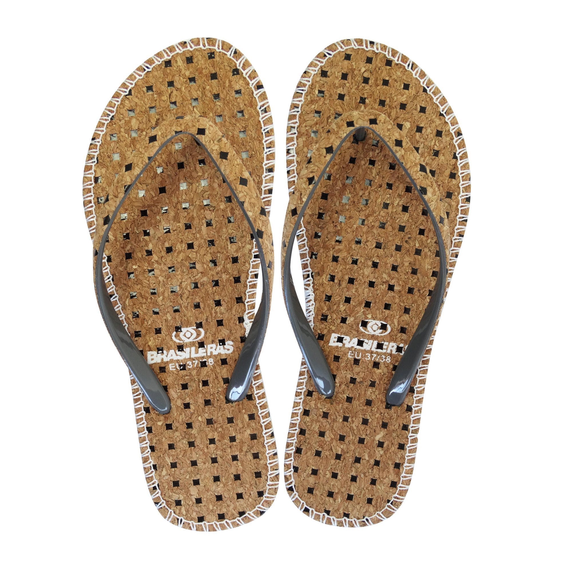 Espadrilles pour femme Brasileras de couleur gris avec semelle en gomme 2/5
