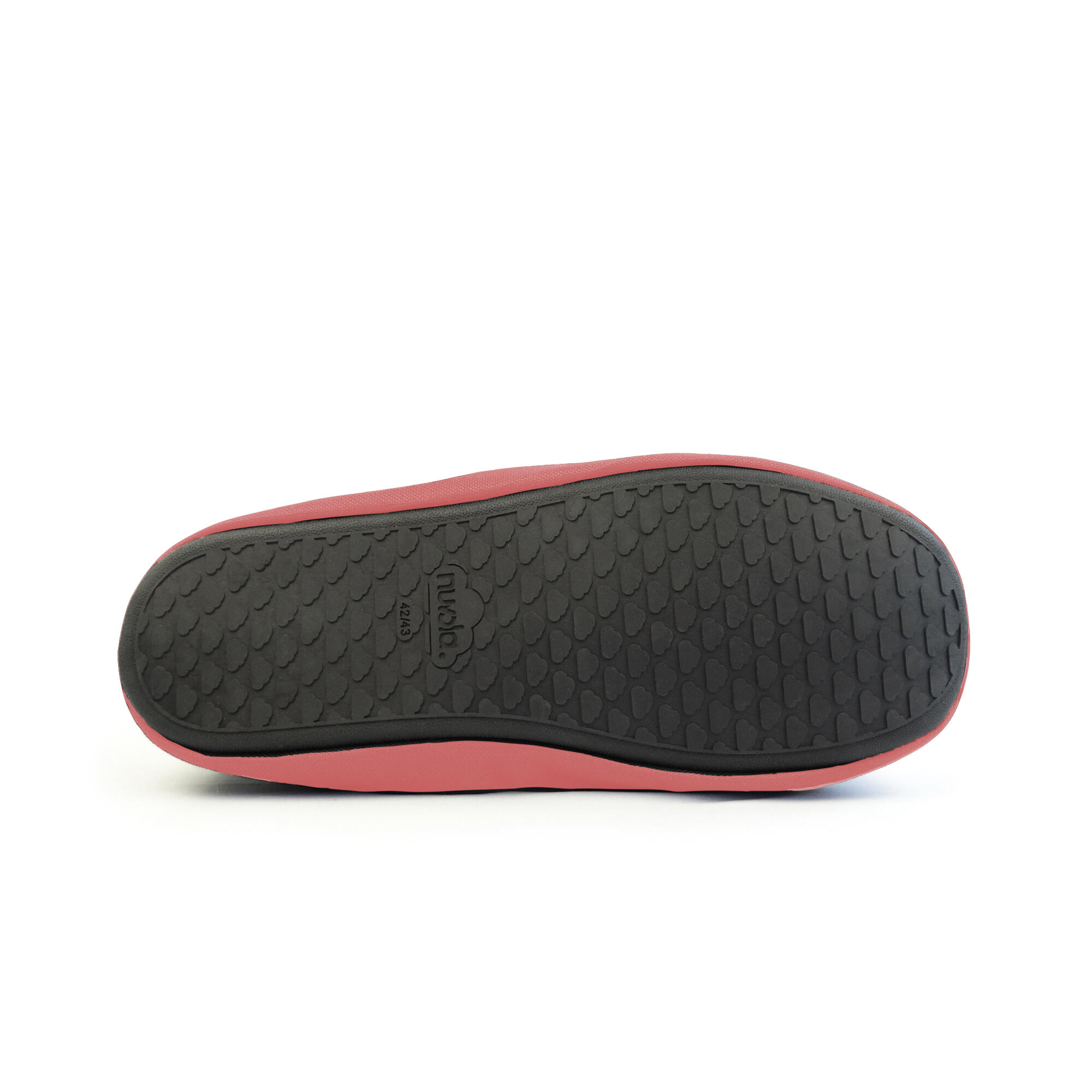Chaussons unisex Nuvola de couleur rouge avec semelle en gomme 5/6