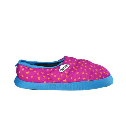 Chaussons unisex Nuvola de couleur bleu avec semelle en gomme