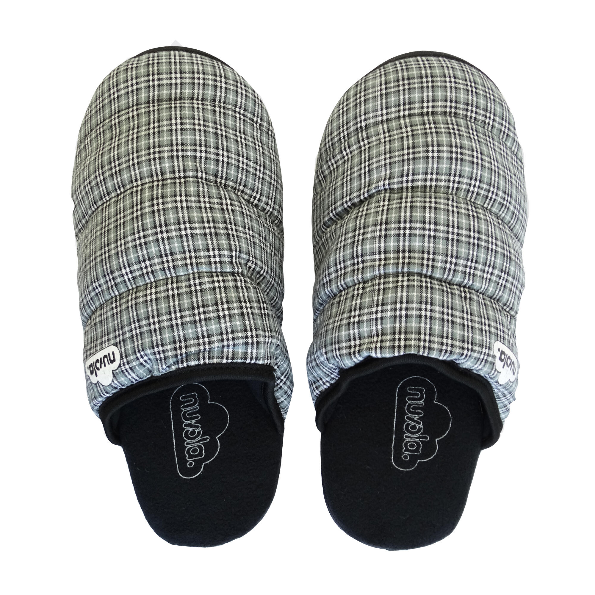 Pantuflas Nuvola Gris Acolchadas suela goma Antideslizante 3/4