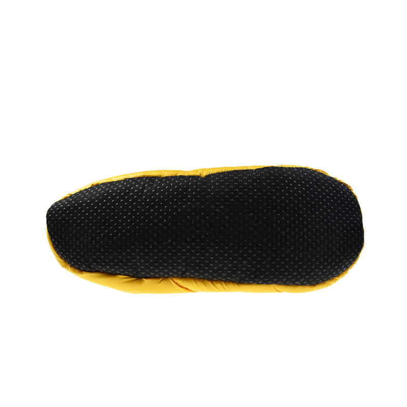 Chaussons unisex Nuvola de couleur jaune avec la semelle en textil
