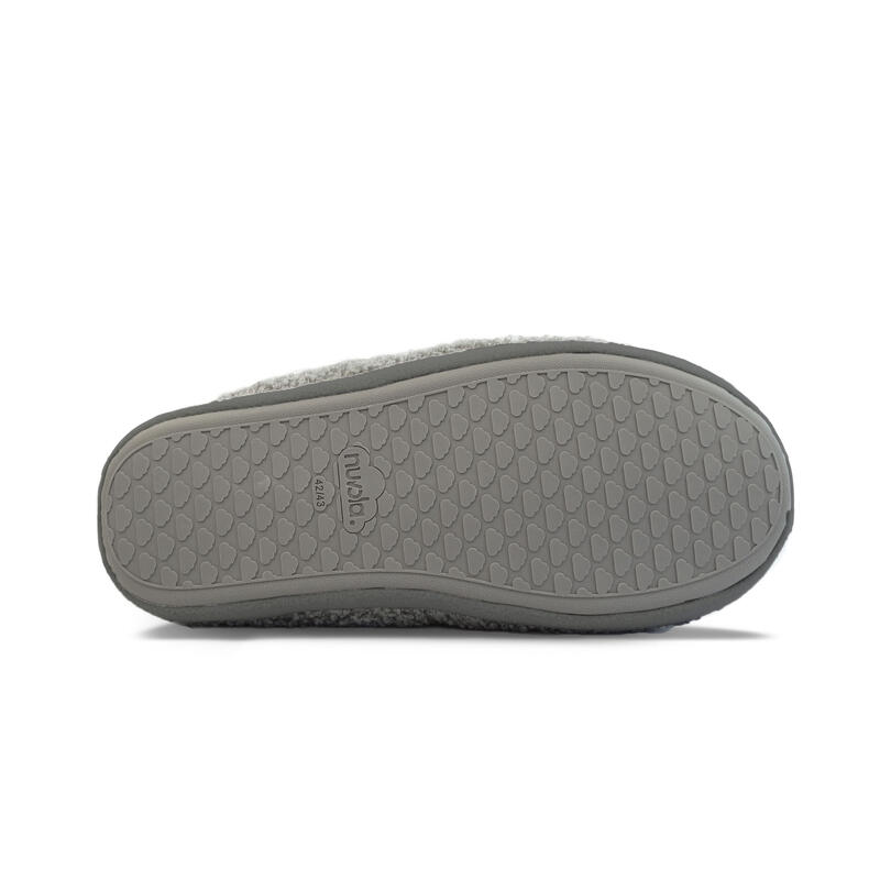 Nuvola grijze unisex slippers met rubberen zool