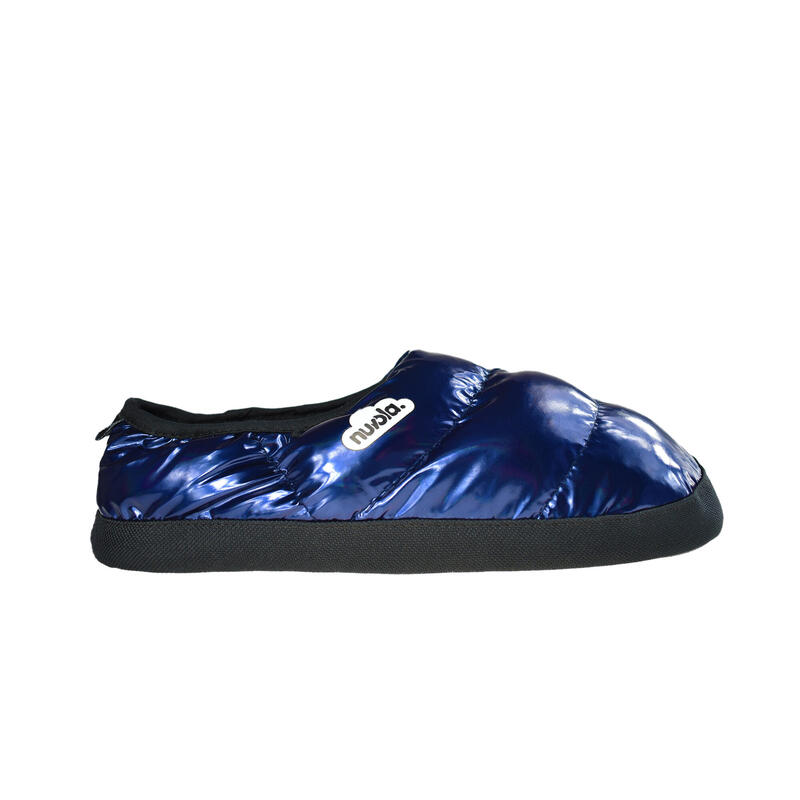 Nuvola, pantofole da salotto unisex in blu brillante con suola in gomma
