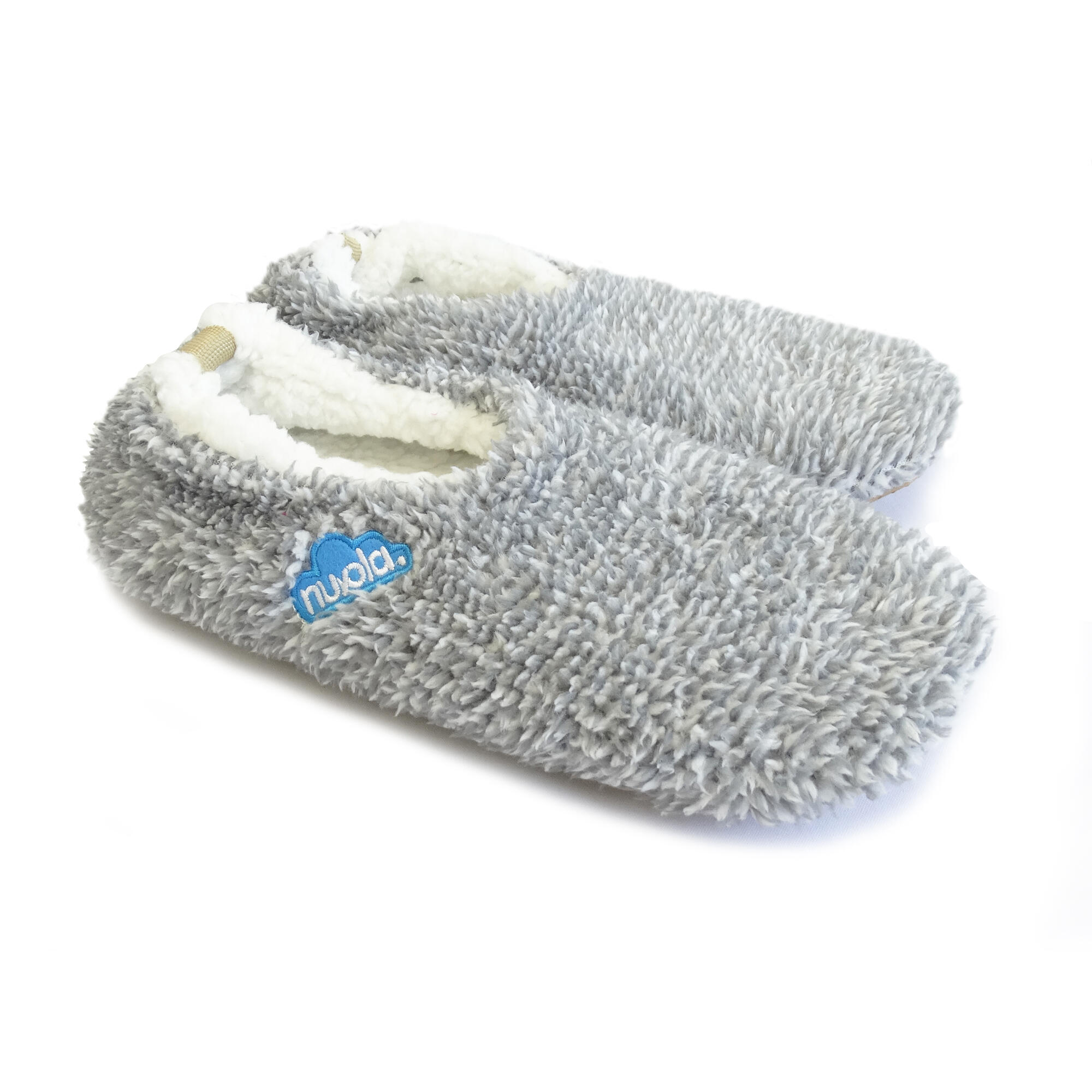 Pantuflas Nuvola Gris Acolchadas Con Suela Textil 2/4