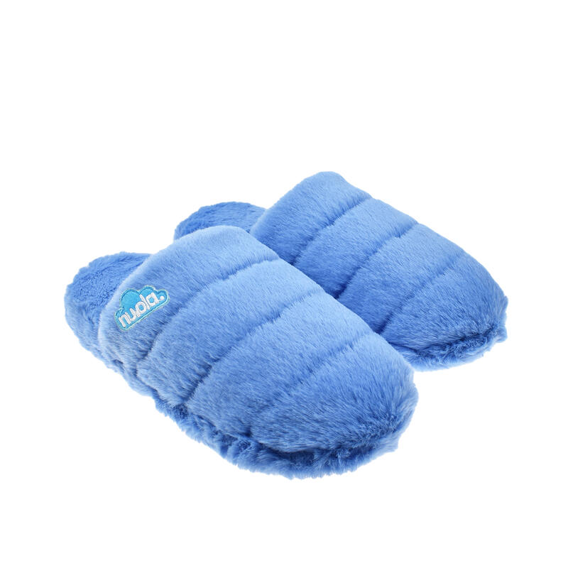 Chaussons unisex Nuvola de couleur bleu ciel avec semelle en caoutchouc