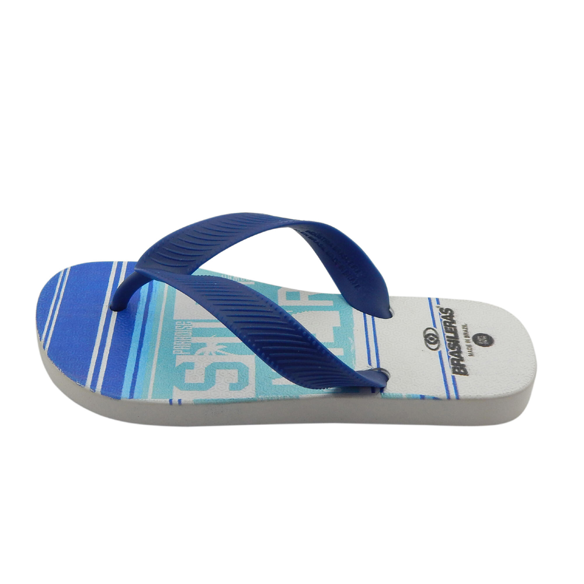 Infradito da spiaggia per bambini Brasileras blu suola in gomma 4/5