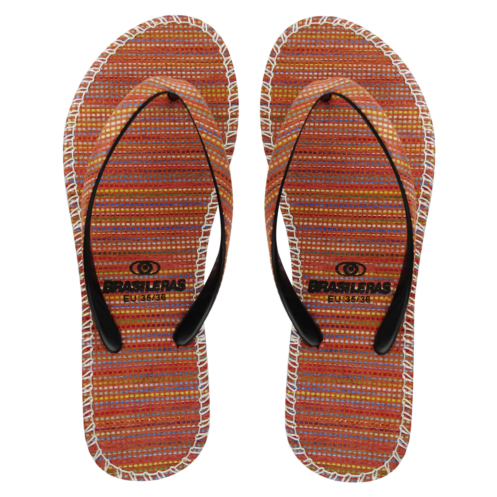 Chanclas Playa Mujer Brasileras Dedo Negro suela goma Antideslizante 3/4