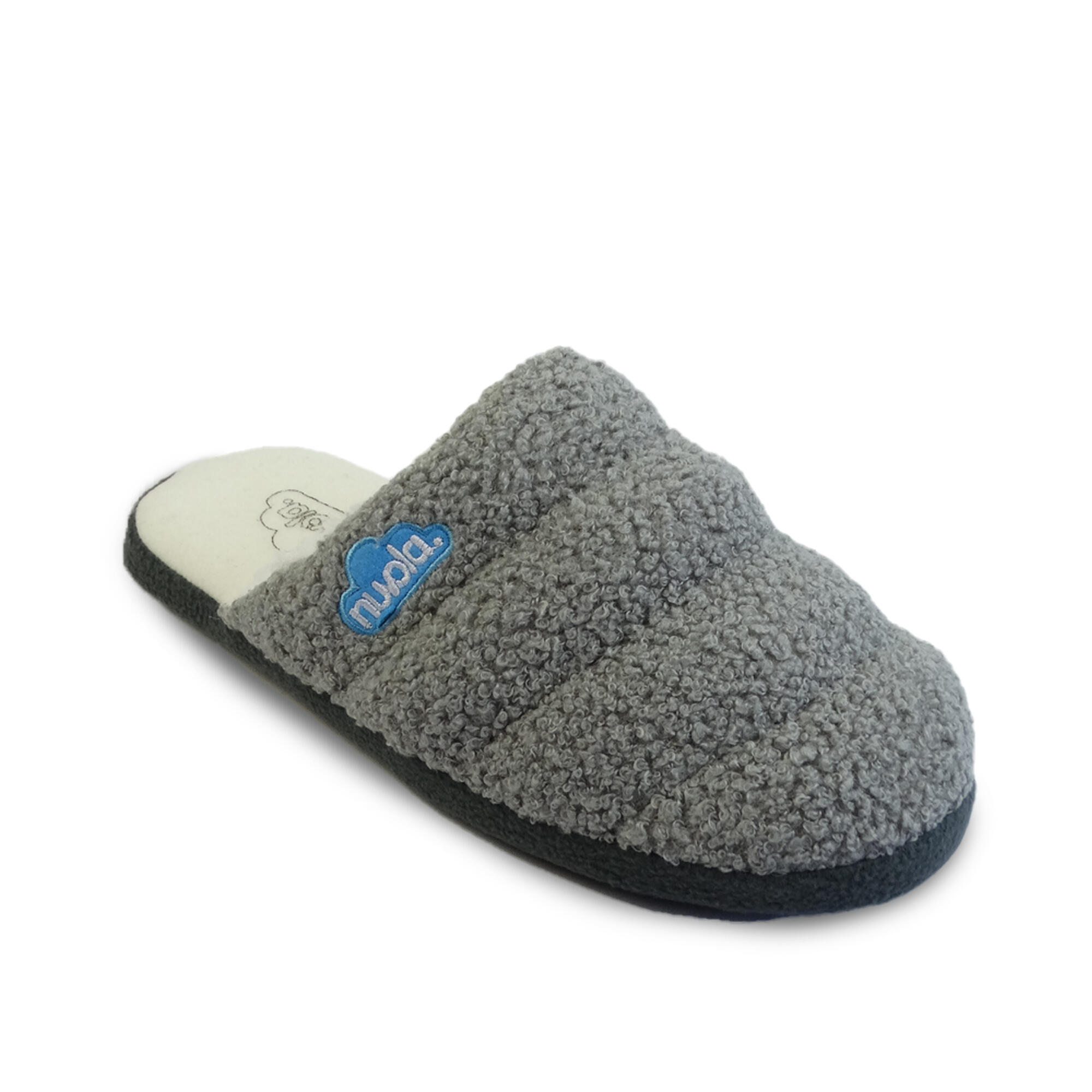 Chaussons unisex Nuvola de couleur gris avec semelle en gomme 3/6