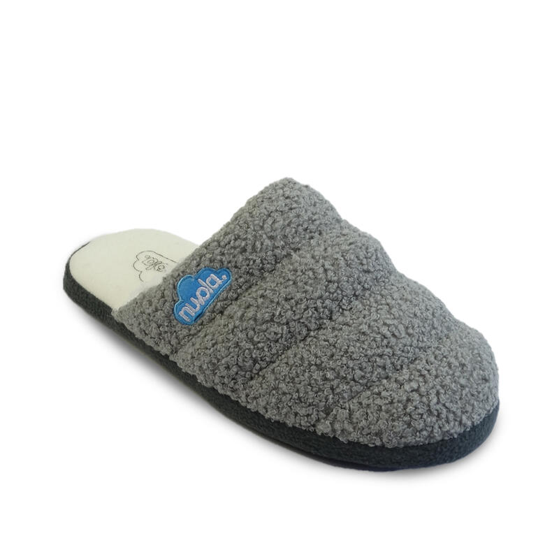 Nuvola grijze unisex slippers met rubberen zool