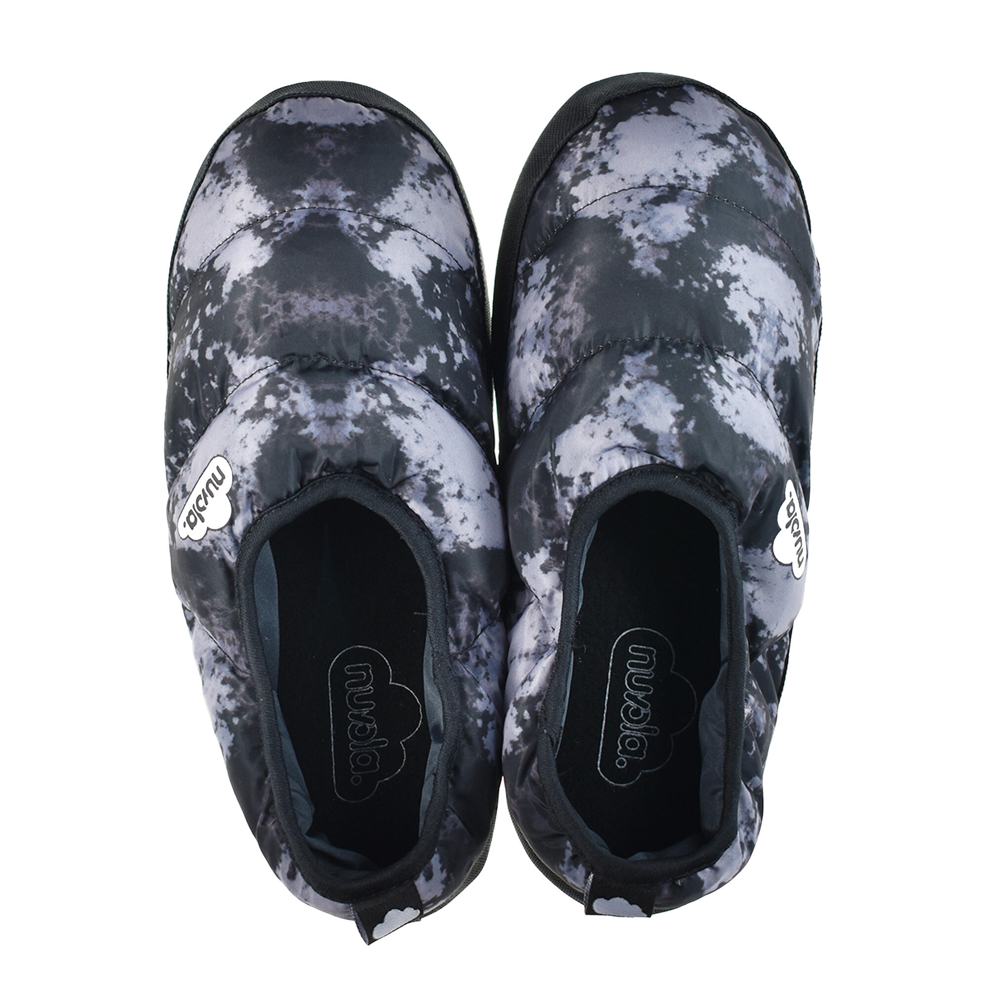 Pantuflas Nuvola Negro Acolchadas suela goma Antideslizante 4/6