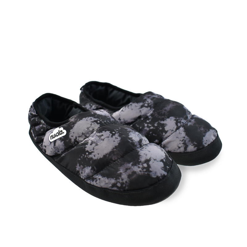 Nuvola unisex slippers in zwart met rubberen zool