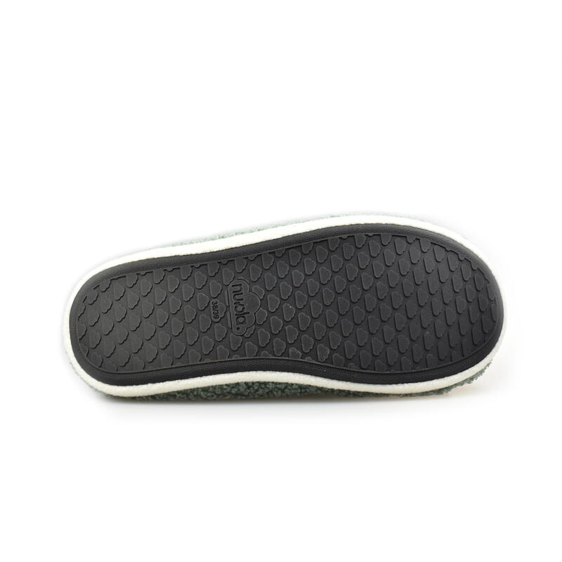 Nuvola unisex slippers in aquagroen met rubberen zool