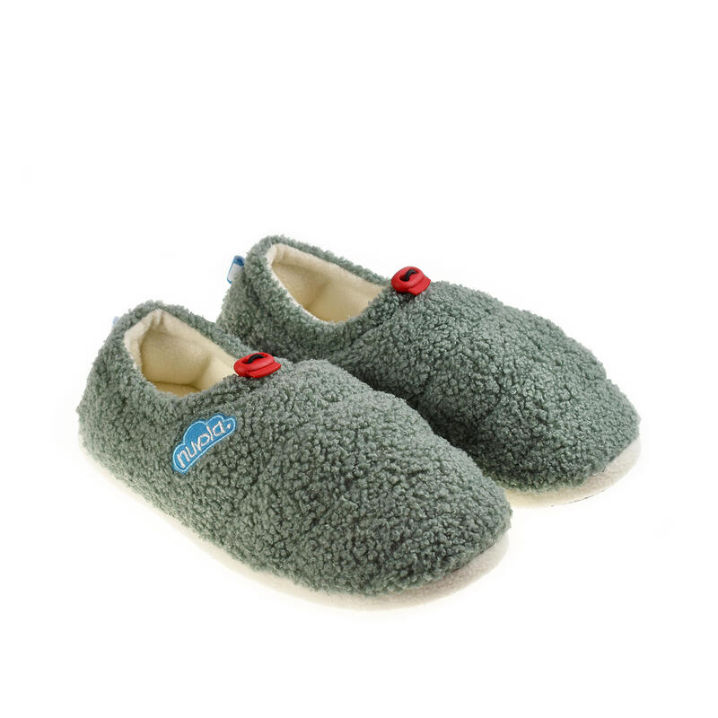 Nuvola unisex slippers in aquagroen met rubberen zool