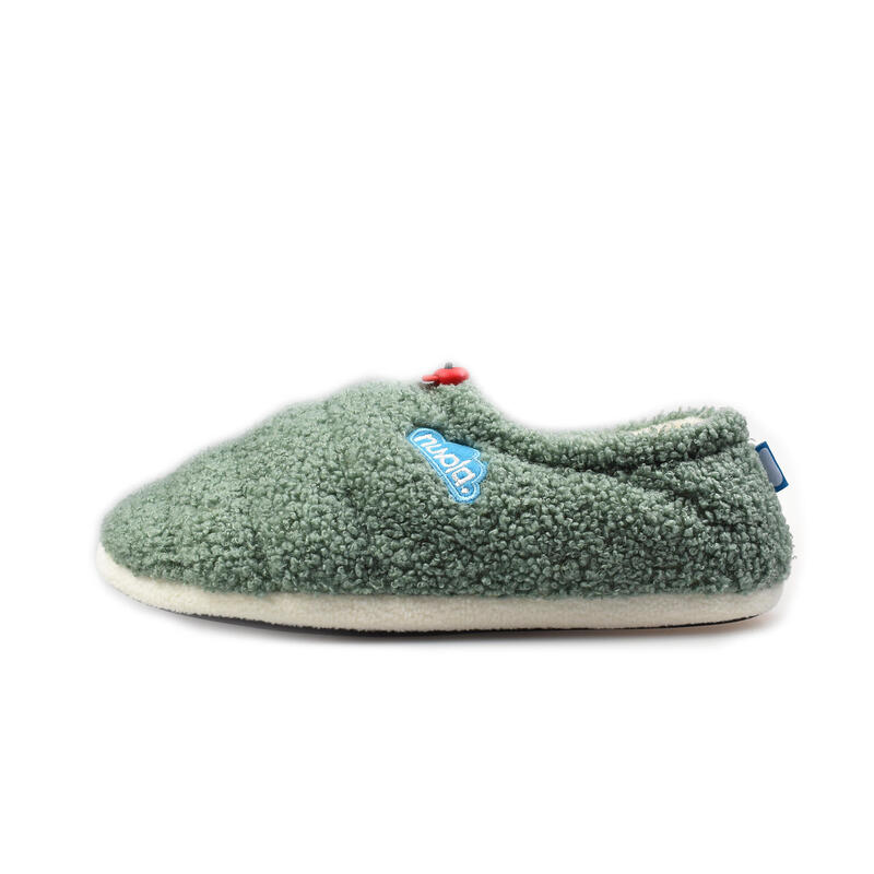 Nuvola unisex slippers in aquagroen met rubberen zool