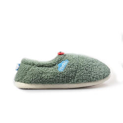 Nuvola unisex slippers in aquagroen met rubberen zool