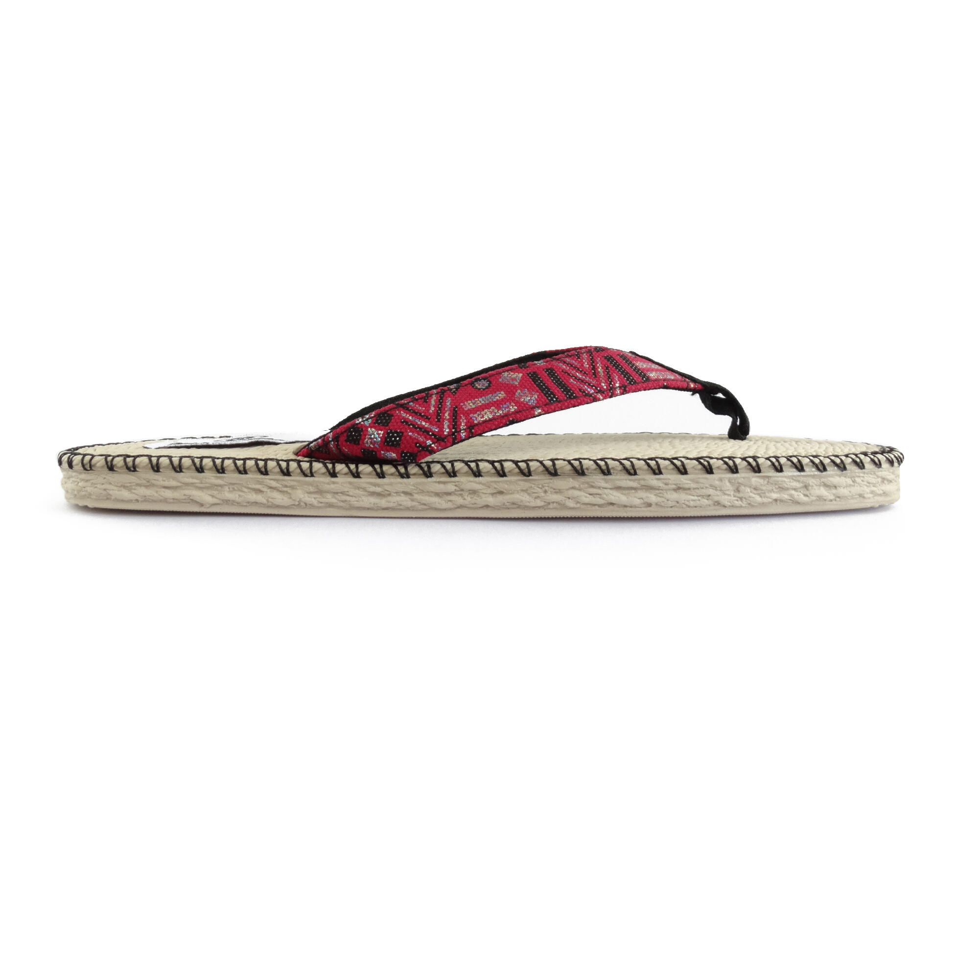 Tongs pour femme Brasileras de couleur rouge avec semelle en gomme 2/4