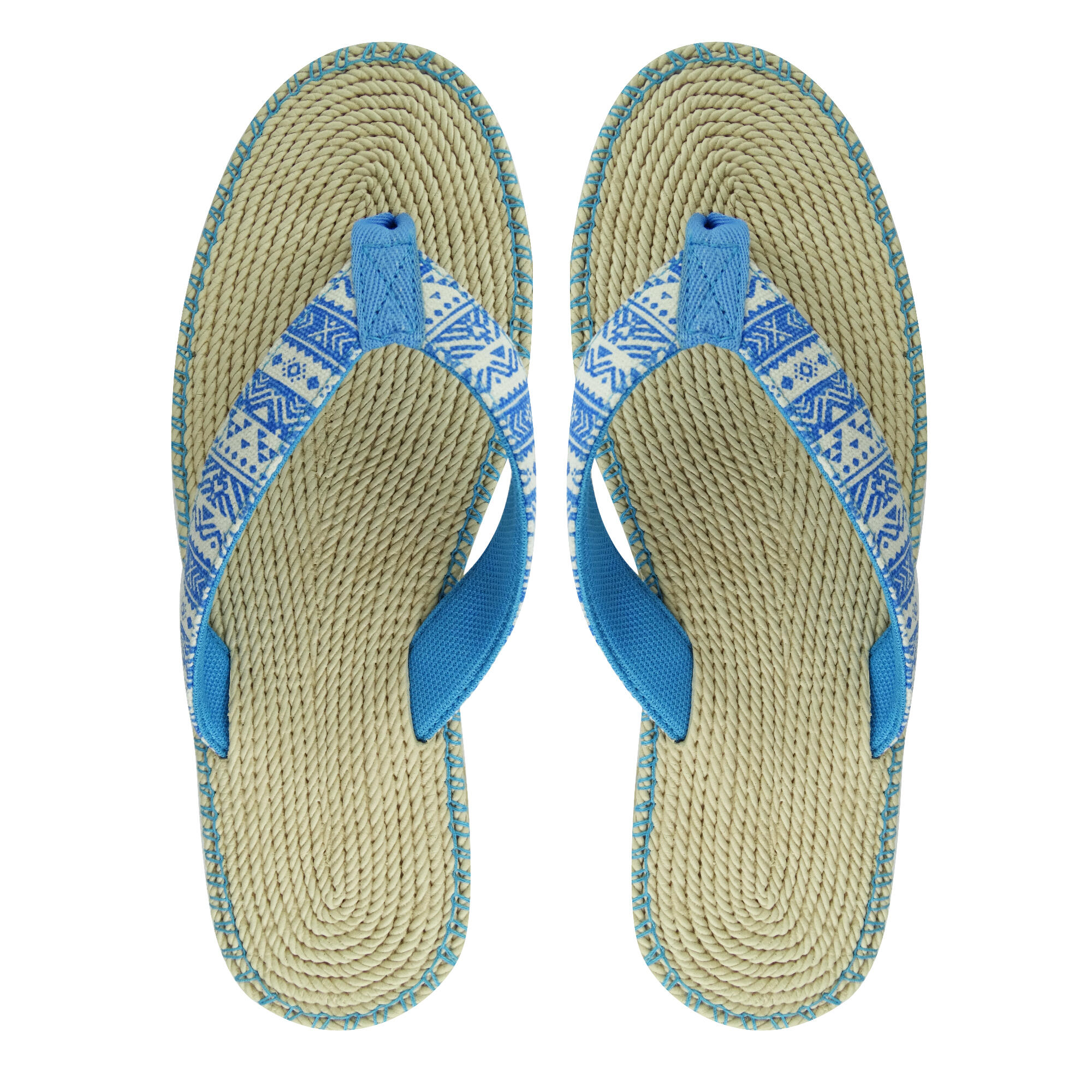 Tongs pour femme Brasileras de couleur bleu ciel avec semelle en gomme 3/3