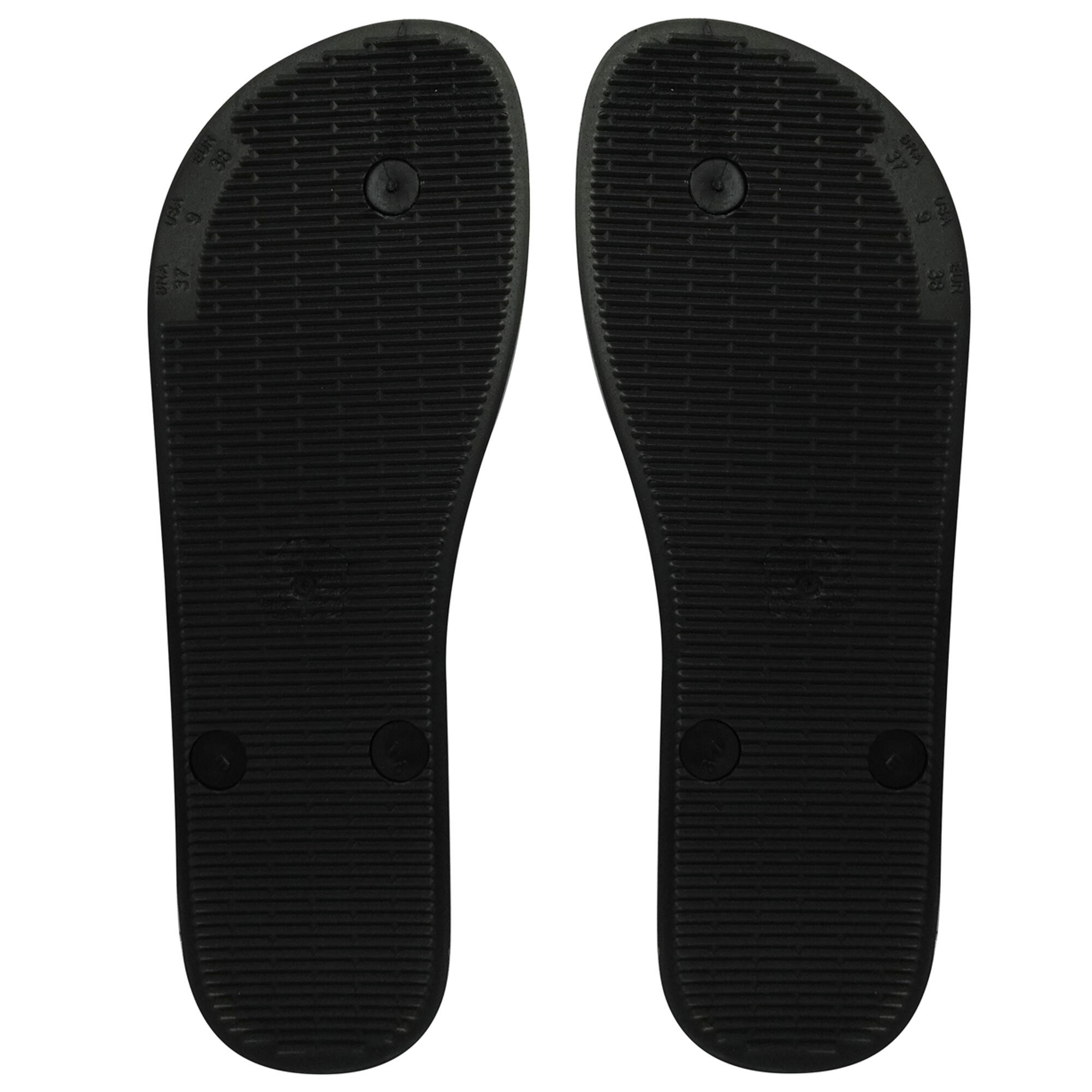 Chanclas De Playa Brasileras Dedo Color Negro Suela De goma Antideslizante 4/4