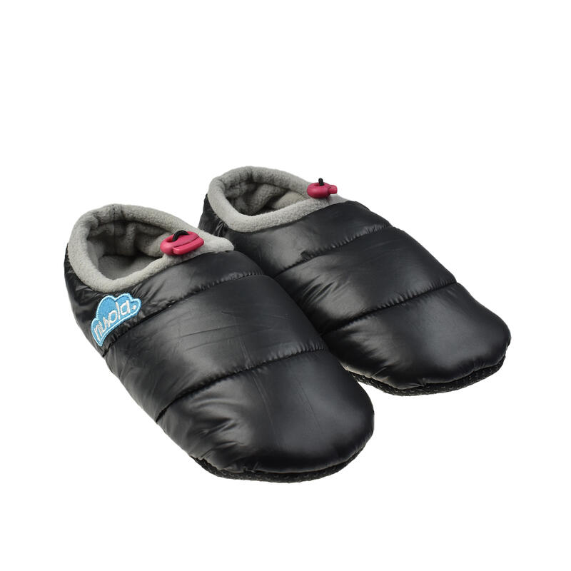 Nuvola Unisex-Pantoffeln in Schwarz mit Textilsohle