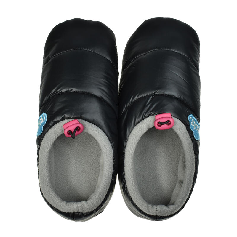 Nuvola unisex loungeslippers in zwart met Textiel zolen