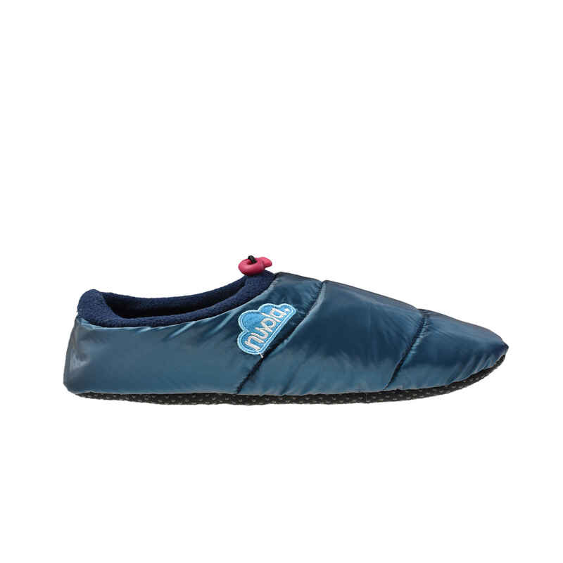 Nuvola Unisex-Pantoffeln in Blau Metallic mit Textilsohle
