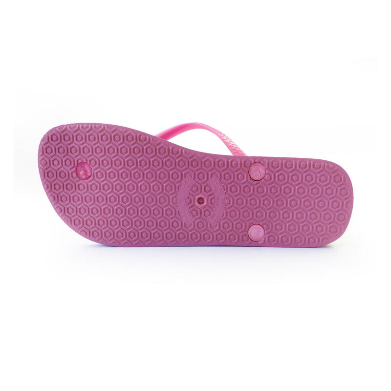Tongs pour femmes Brasileras de couleur rose avec semelle en gomme