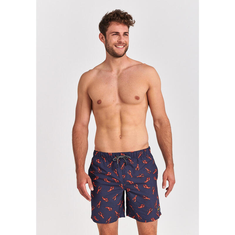 herren Badeshorts lobster Mikro Pfirsich