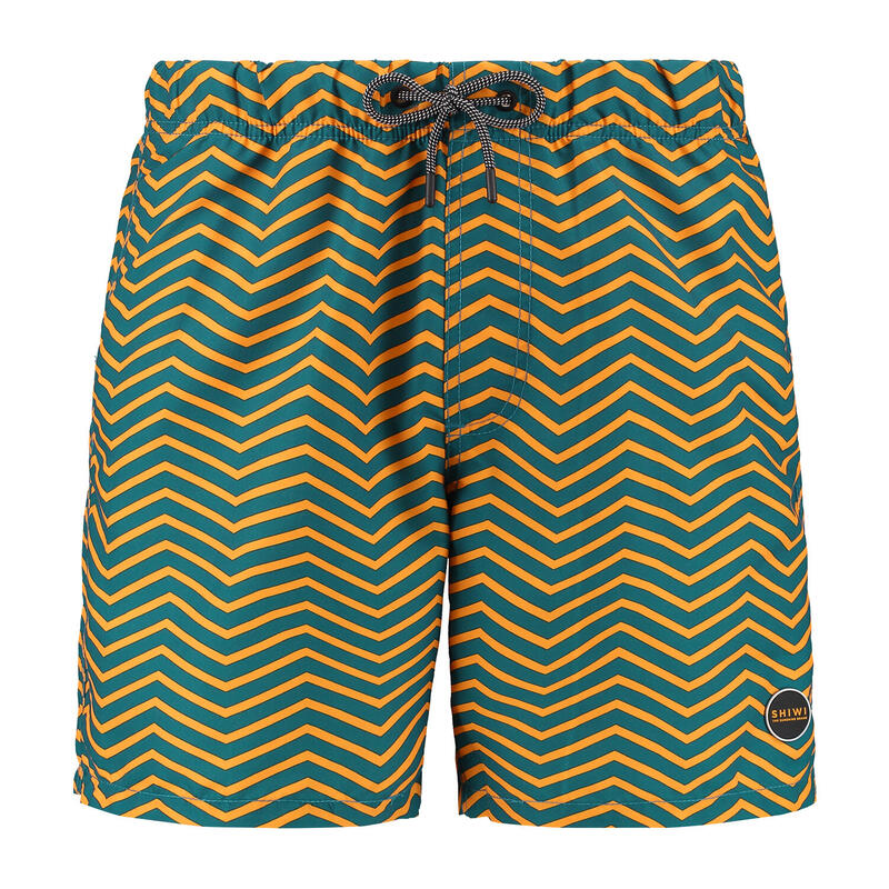 herren Badeshorts zigzag horizontal Mikro Pfirsich