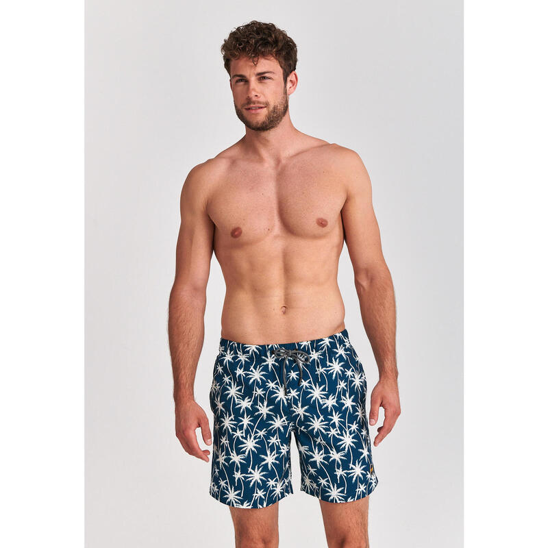 herren Badeshorts vacation palmtrees Mikro Pfirsich