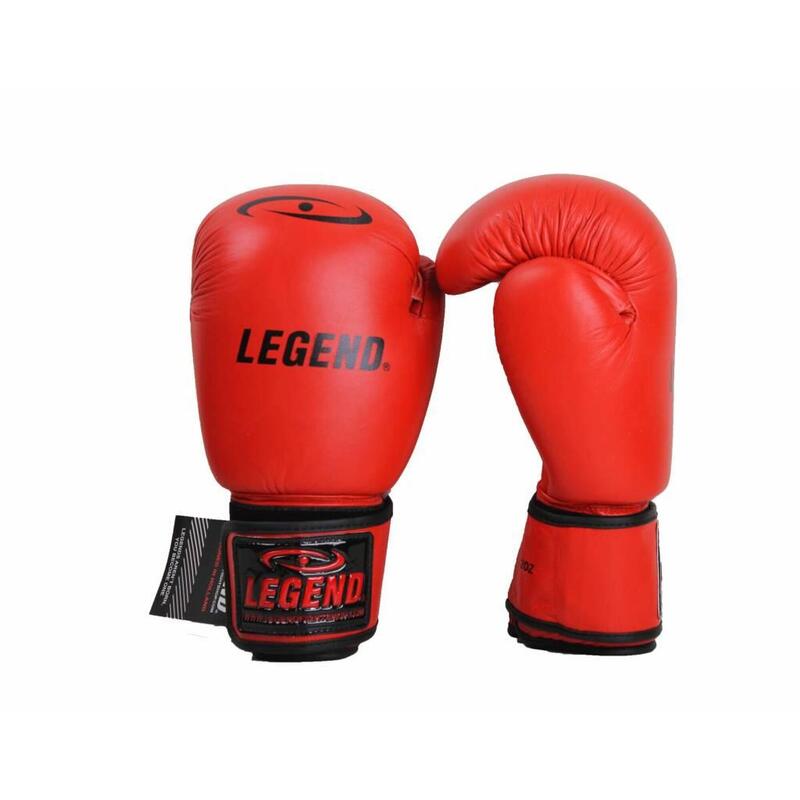 Gants de boxe pour enfants en cuir rouge 6 oz