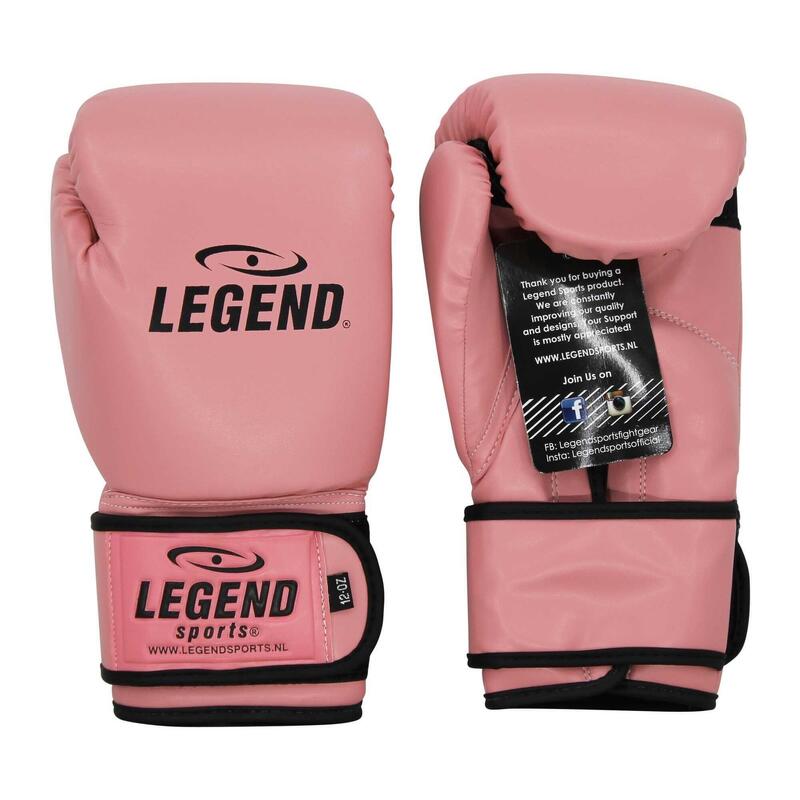 Gants de boxe Powerfit & Protect Femme Saumon Rose PU