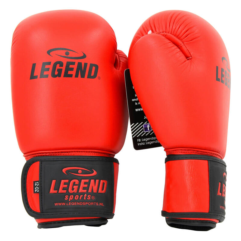 LegendPadding Gants de Boxe Homme/Femme Cuir Rouge