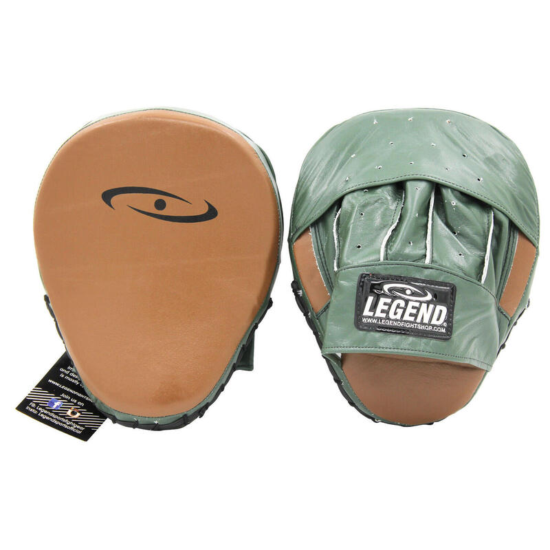 Pro Line Focus Pads Stootkussen Army/Bruin Leer - Gemaakt van runderleder -